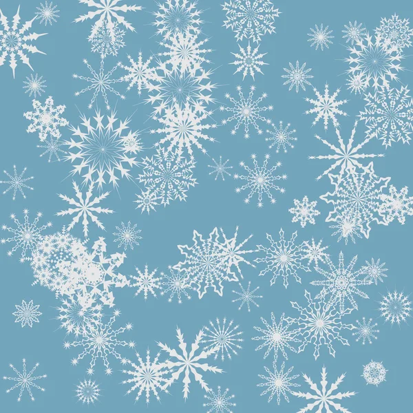 New Year background vector with falling snowflakes — Stock Vector