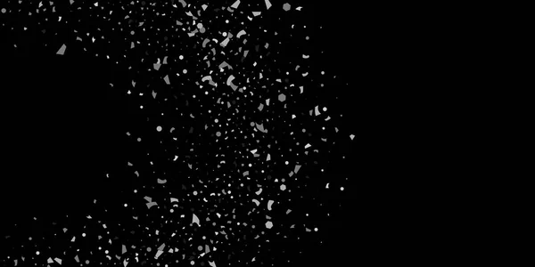 Un luccichio di particelle d'argento su un nero — Vettoriale Stock