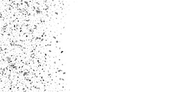 Beyaz arka planda gümüş simli konfeti.