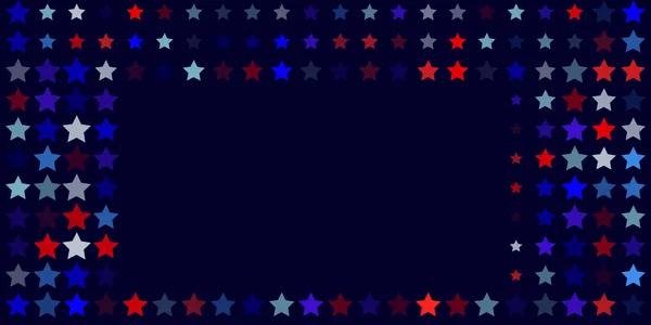 Abstrakter Hintergrund aus roten, blauen, weißen Sternen — Stockvektor