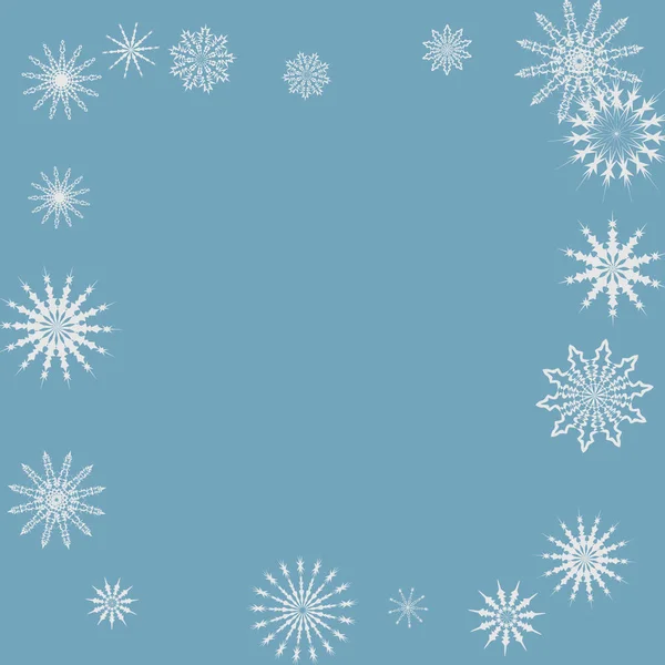 立ち下がり雪の正月背景ベクトル — ストックベクタ