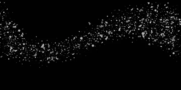 Блиск срібних частинок на чорному — стоковий вектор