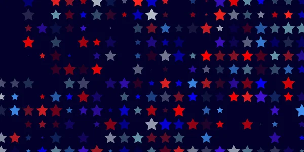 Fondo abstracto de estrellas rojas, azules y blancas — Vector de stock