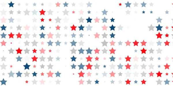 Fond abstrait d'étoiles rouges, bleues, blanches — Image vectorielle