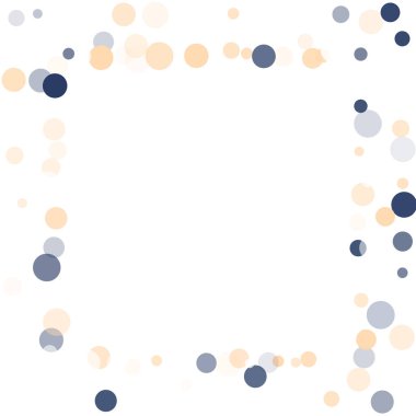 Altın, mavi konfeti şeffaf noktalar.