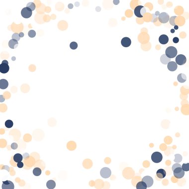 Altın, mavi konfeti şeffaf noktalar.