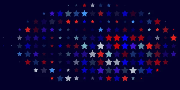 Abstract  background from red, blue, white stars — Stock Vector