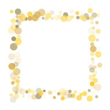 Beyaz zemin üzerine altın nokta konfeti.