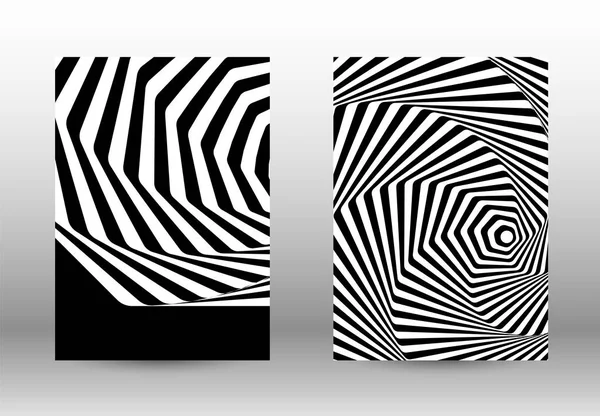 Ensemble de motifs abstraits avec lignes déformées. — Image vectorielle