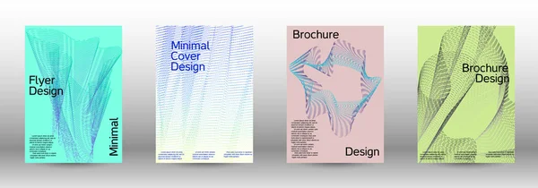 Cover Design Template Set Von Einem Mit Abstrakten Gradienten Lineare — Stockvektor