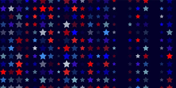 Fondo abstracto de estrellas rojas, azules y blancas — Vector de stock