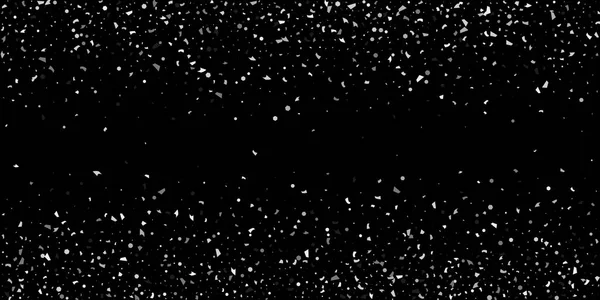 Třpytky stříbrné částice na černém — Stockový vektor