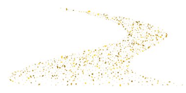 Beyaz arka planda altın parıltılı konfeti.