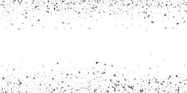 Beyaz arka planda gümüş simli konfeti.