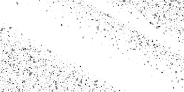 Beyaz arka planda gümüş simli konfeti.