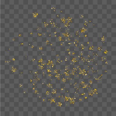 Altın parıltılı konfeti. 