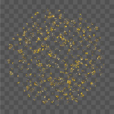 Altın parıltılı konfeti. 