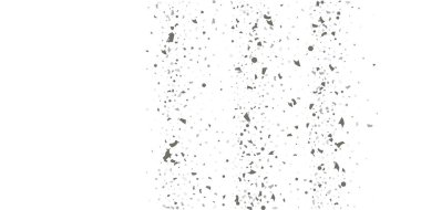 Beyaz arka planda gümüş simli konfeti.