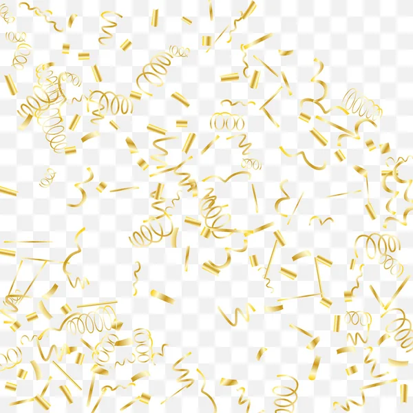 Abstract background with falling golden confetti. — Stock Vector