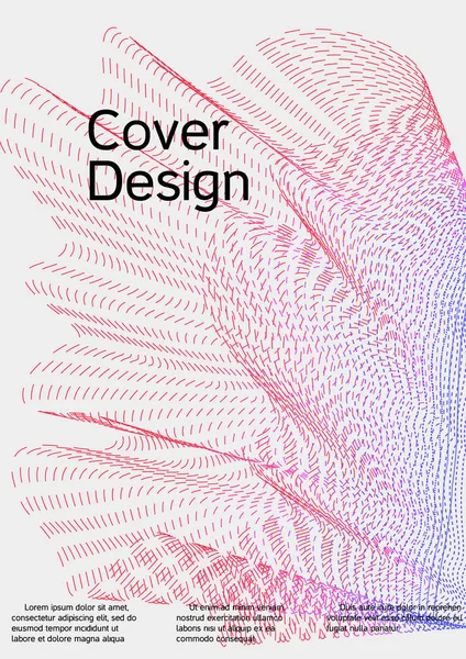 Diseño de portada con líneas abstractas . — Vector de stock