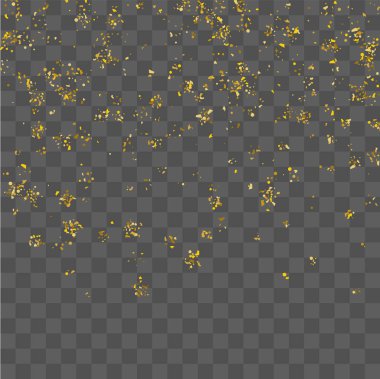 Altın parıltılı konfeti. 