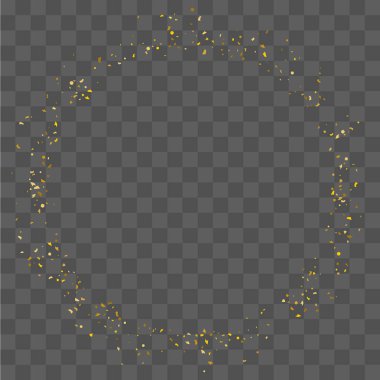 Altın parıltılı konfeti. 