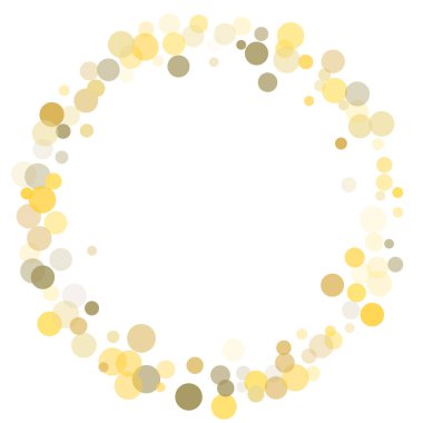 Beyaz zemin üzerine altın nokta konfeti.