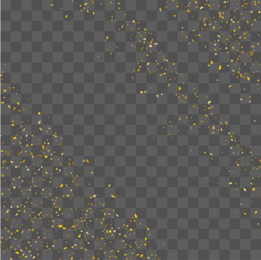 Altın parıltılı konfeti. 