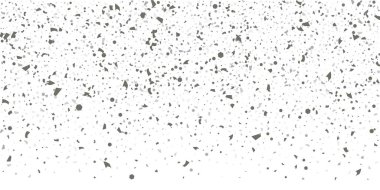 Beyaz arka planda gümüş simli konfeti.