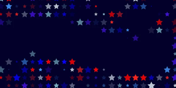 Fondo abstracto de estrellas rojas, azules y blancas — Vector de stock