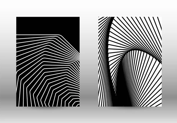 Set of abstract patterns with distorted lines. — Stock Vector