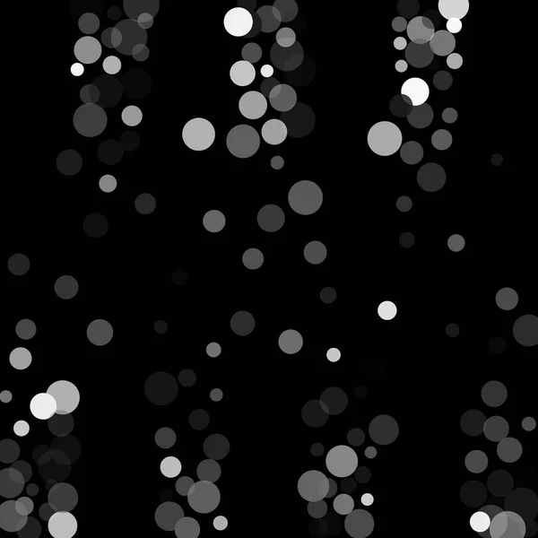 Silver glitter confetti on a black background. — Stock Vector