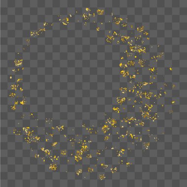 Altın parıltılı konfeti. 