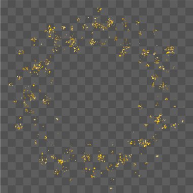 Altın parıltılı konfeti. 