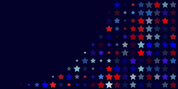 Tło z gwiazd czerwony, niebieski, biały — Wektor stockowy