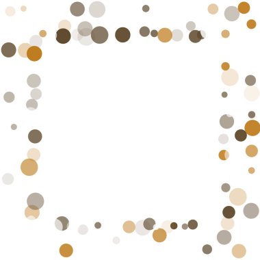 Altın, beyaz ve gri konfeti şeffaf noktalar.