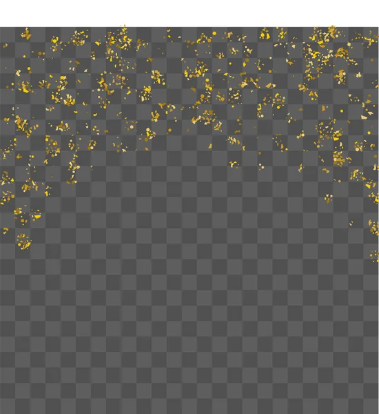 Glitter confetti dourado. — Vetor de Stock