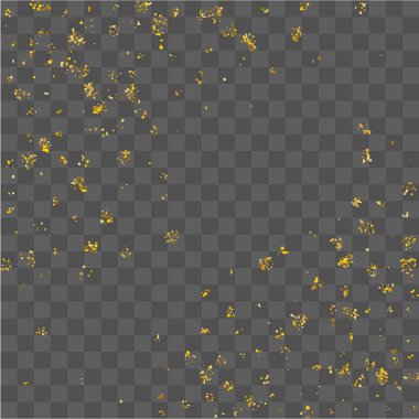 Altın parıltılı konfeti. 