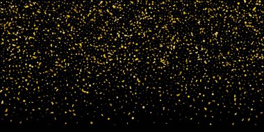 Konfeti bir siyah altın parçacıkların Glitter