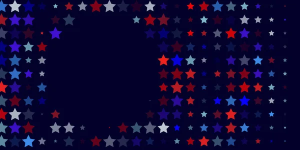 Abstracte achtergrond van rode, witte en blauwe sterren — Stockvector