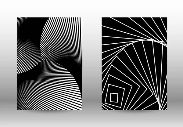 Set of abstract patterns with distorted lines. — Stock Vector