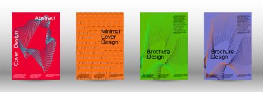 En az vektör tasarım kapakları.