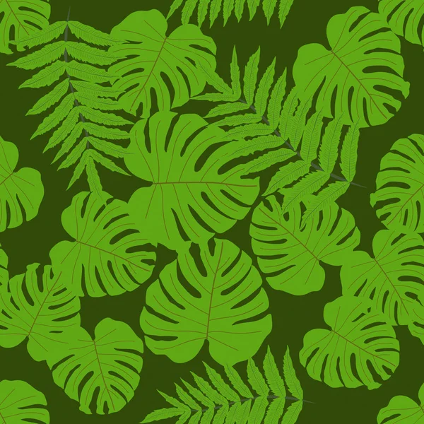 Patrón tropical sin costura vectorial — Vector de stock