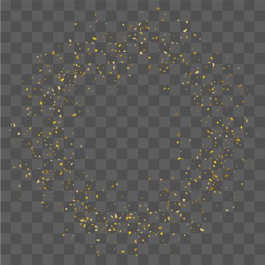 Altın parıltılı konfeti. 