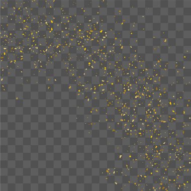 Altın parıltılı konfeti. 