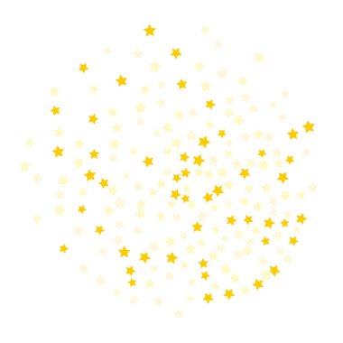 Beyaz zemin üzerine altın yıldız-konfeti Güz.