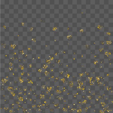 Altın parıltılı konfeti. 