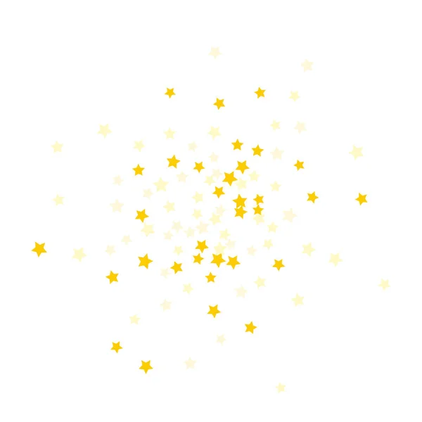 Золота зірка-конфетті падає на білому тлі . — стоковий вектор