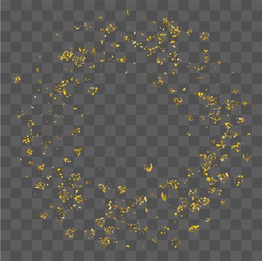 Altın parıltılı konfeti. 