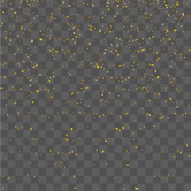 Altın parıltılı konfeti. 